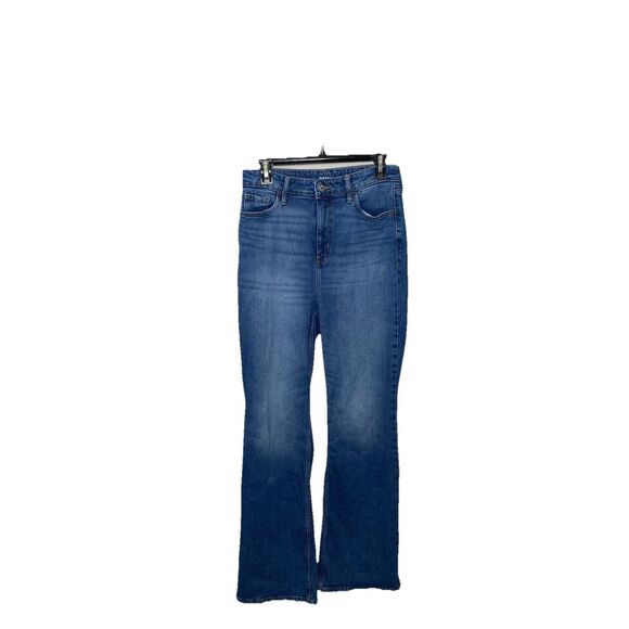 Old Navy Higher High Rise Flare Medium Wash Blue Jeans Size 6 Womens - Picture 1 of 8